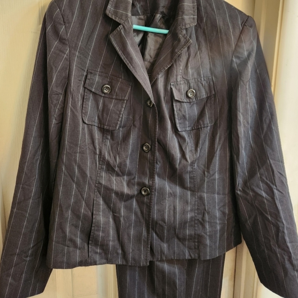 Women's Navy Pinstripe Suit